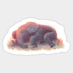 Baby Elephant Sleeping Sticker